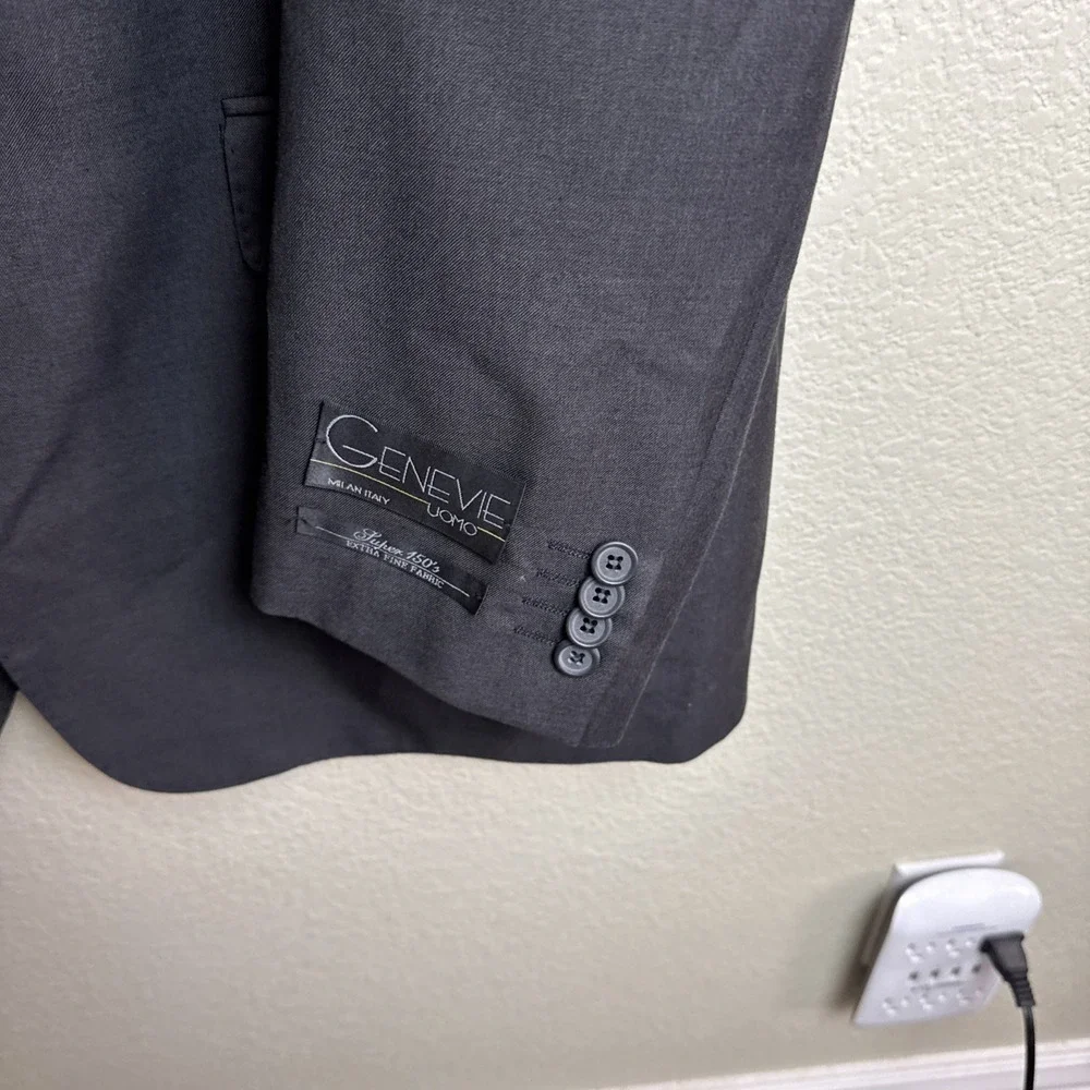 NWT Genevie Uomo Milan Italy Men's Suit Blazer Jacket‎ 44L